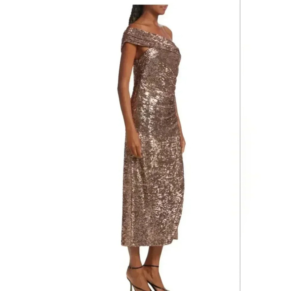 Jonathan Simkhai Zay sequin one shoulder dress NWT SZ 12 Formal - Picture 3 of 13